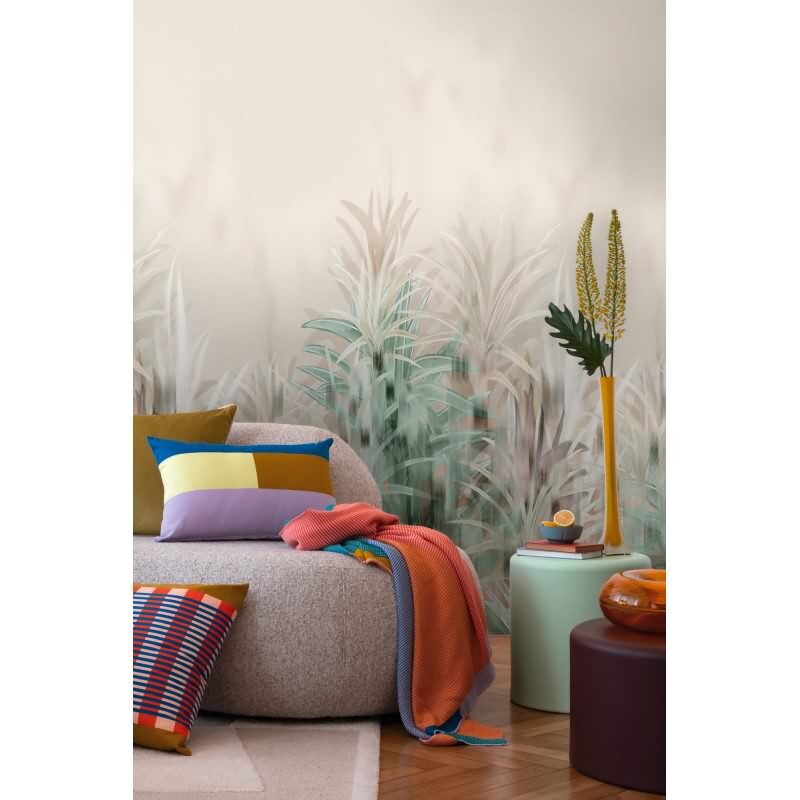 COSMOPOLITAN Fototapete Dschungel Blätter Beige Grün moderne Vliestapete livingwalls (791459)