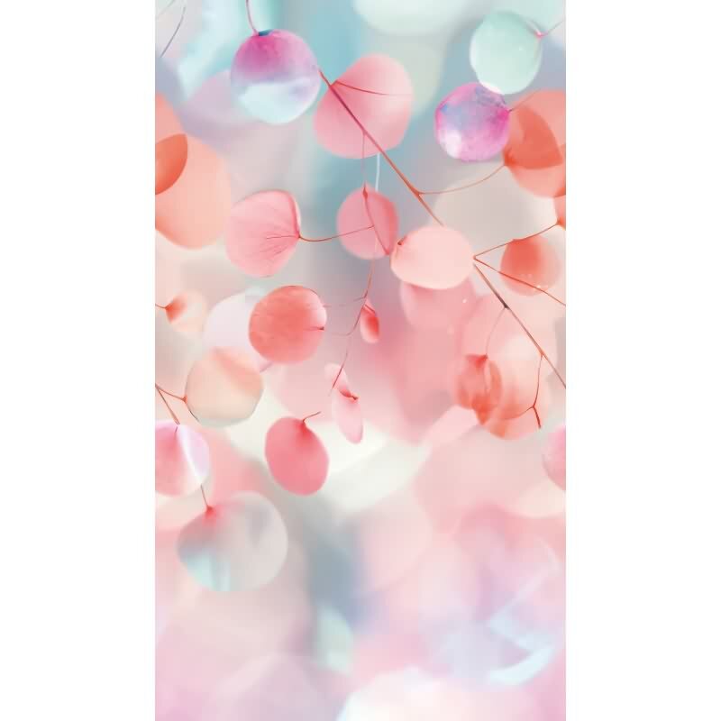 COSMOPOLITAN Fototapete Bunte Blätter Rosa Blau moderne Aquarell Vliestapete livingwalls (791551)