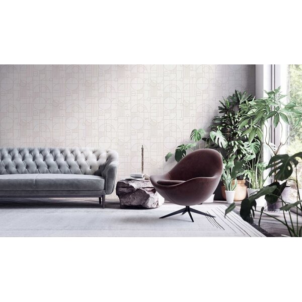 Tapete Gold, Kupfer, Grau, Silber livingwalls Vliestapete (386992)