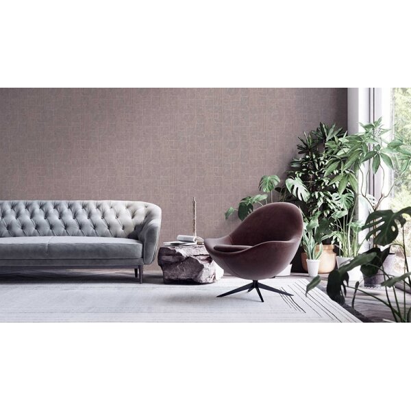 Tapete Grau, Silber, Rosa, Rose livingwalls Vliestapete (386991)