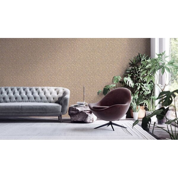 Tapete Braun, Grau, Silber livingwalls Vliestapete (386952)