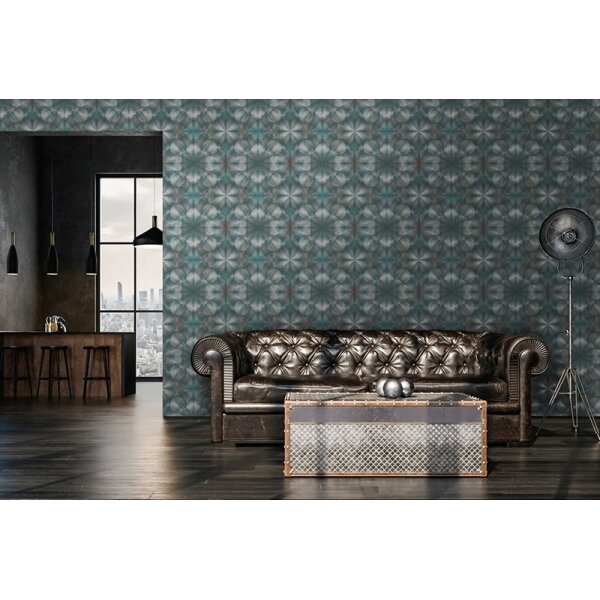 Tapete Blau, Grau, Silber livingwalls Vliestapete (386924)