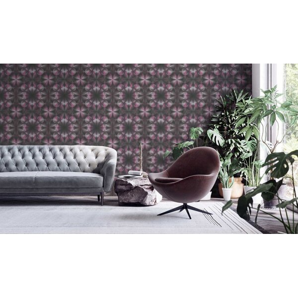 Tapete Grau, Silber, Pink livingwalls Vliestapete (386921)