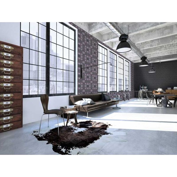 Tapete Grau, Silber, Pink livingwalls Vliestapete (386921)