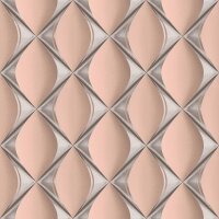 Tapete Grau, Silber, Rosa, Rose livingwalls Vliestapete...