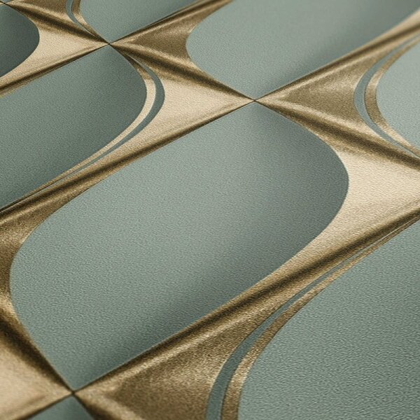 Tapete Blau, Gold, Kupfer livingwalls Vliestapete (386913)