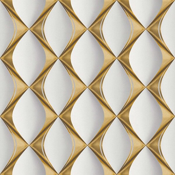 Tapete Gold, Kupfer, Grau, Silber livingwalls Vliestapete (386911)