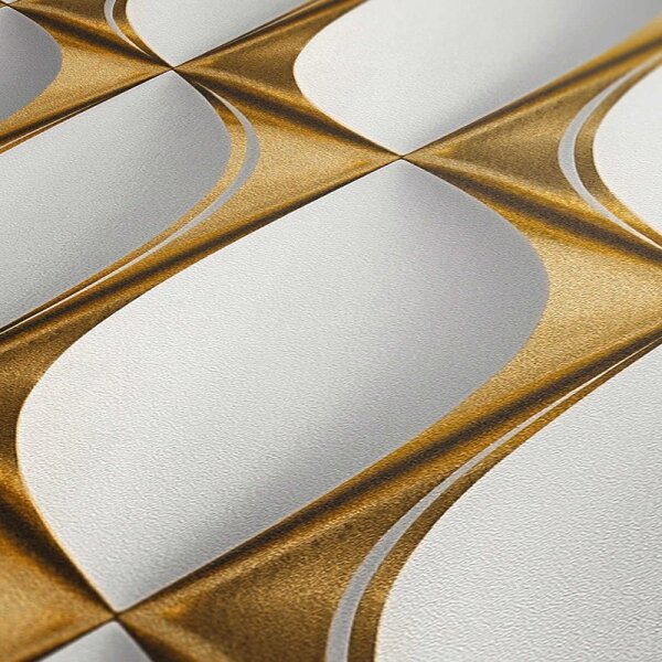 Tapete Gold, Kupfer, Grau, Silber livingwalls Vliestapete (386911)