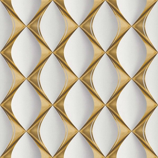 Tapete Gold, Kupfer, Grau, Silber livingwalls Vliestapete (386911)