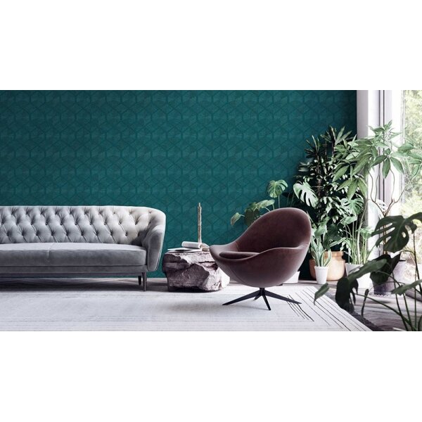 Tapete Blau, Grün, Petrol livingwalls Vliestapete (386901)