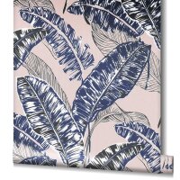 Vliestapete Floral Modern, Natur in Rosa-Braun Marburg...