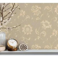 Vliestapete Blumen Floral Klassisch, Natur in Beige...