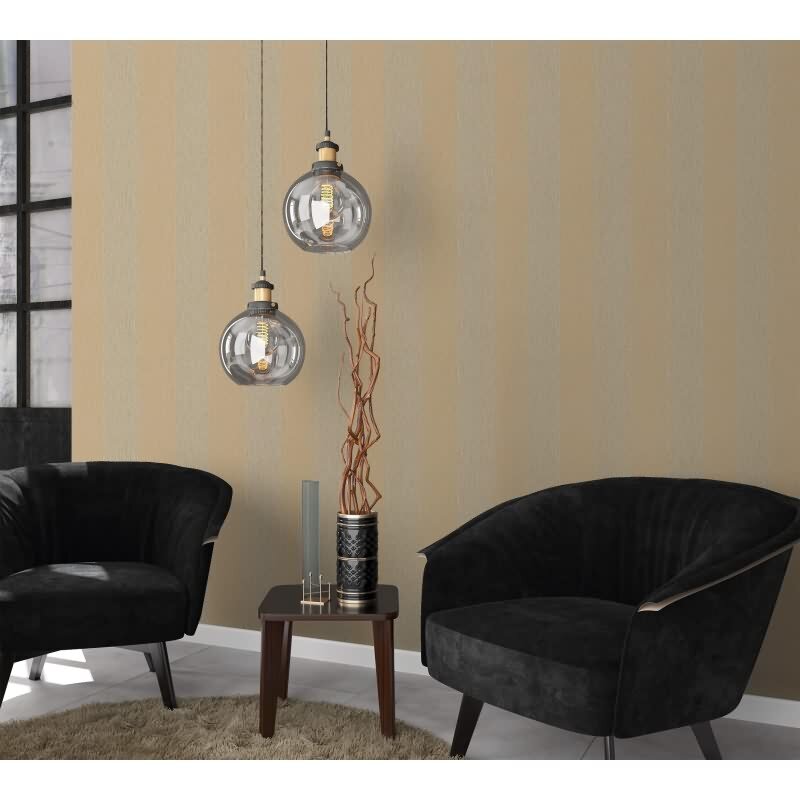 Vliestapete Blockstreifen Streifen Klassisch in Braun Marburg (53729)