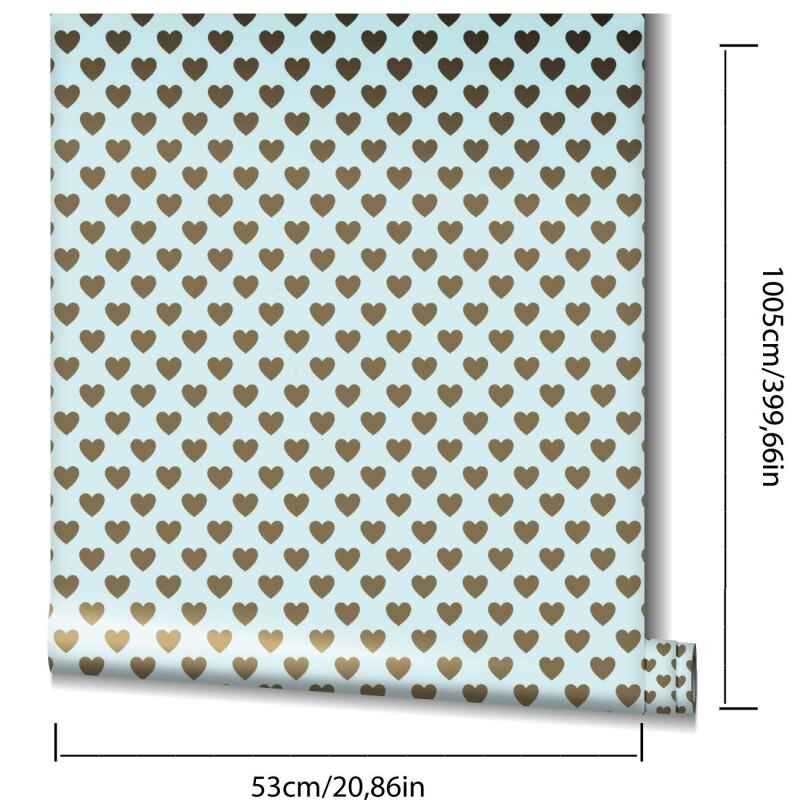 Vliestapete Herzen Grafisch Romantisch, Modern in Blau Marburg (54151)