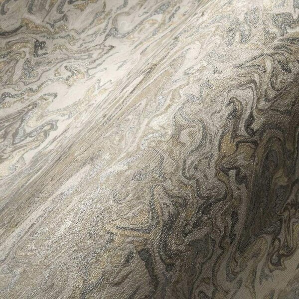 Tapete Beige, Creme, Grau, Silber livingwalls Vliestapete (383581)