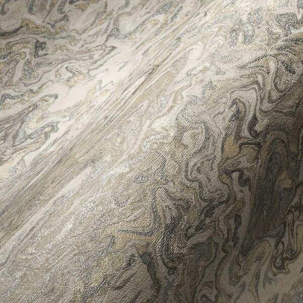 Tapete Beige, Creme, Grau, Silber livingwalls Vliestapete (383581)