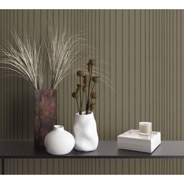 Vliestapete Streifen Modern, Shabby Chic, Grün Marburg (55730)