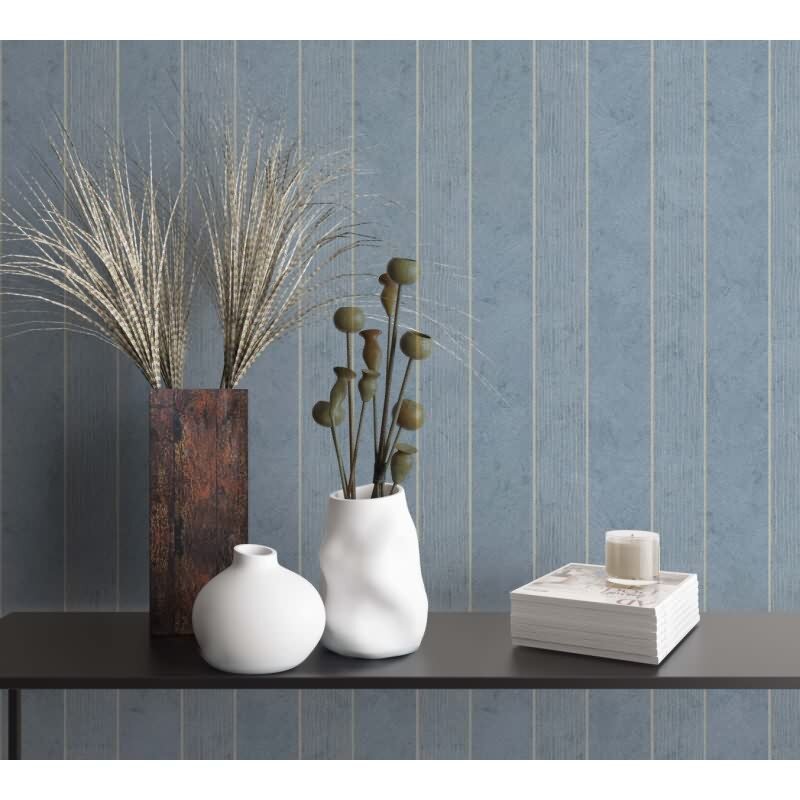 Vliestapete Streifen Modern in Blau Marburg (56829)