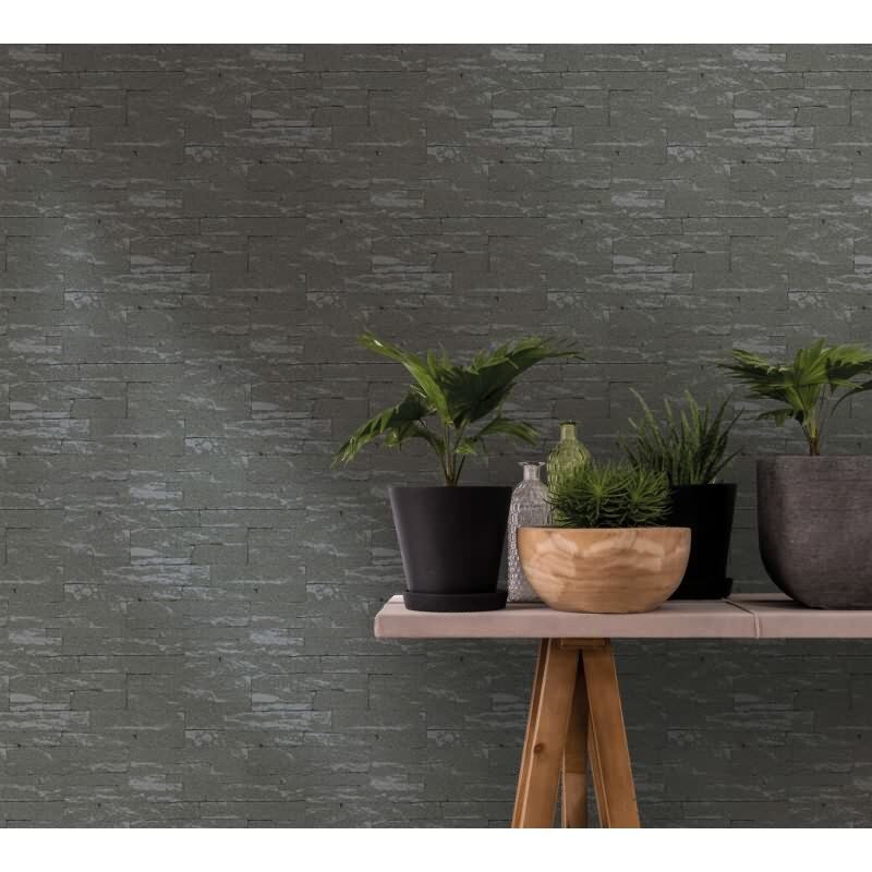 Vliestapete Steinoptik Modern in Anthrazit Marburg (58416)