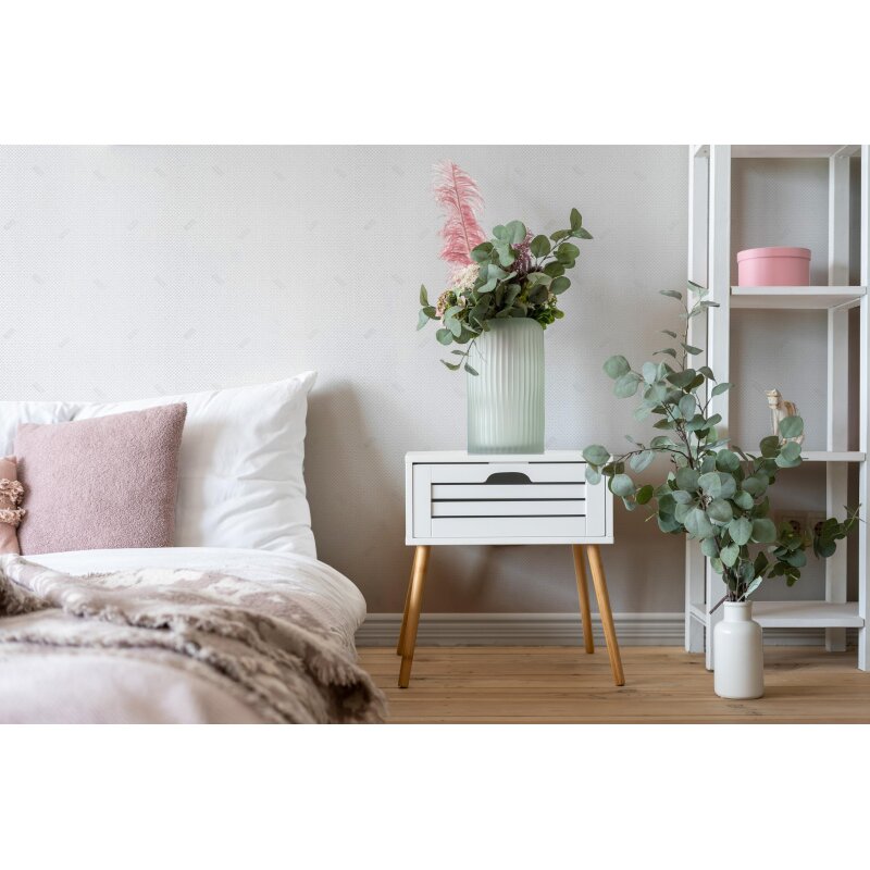 Vliestapete Struktur Modern in Weiß Marburg (81012)