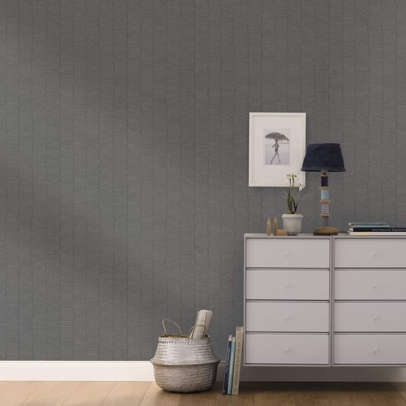 Vliestapete Struktur Modern in Schwarz Marburg (81729)