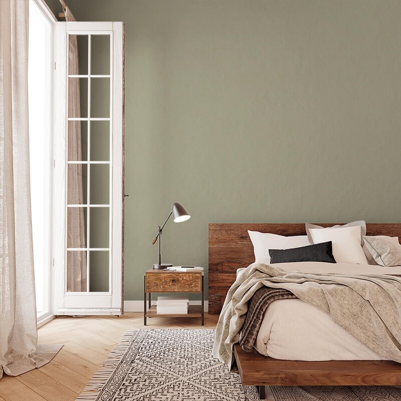 Vliestapete Uni Modern in Grün Novamur (81961)