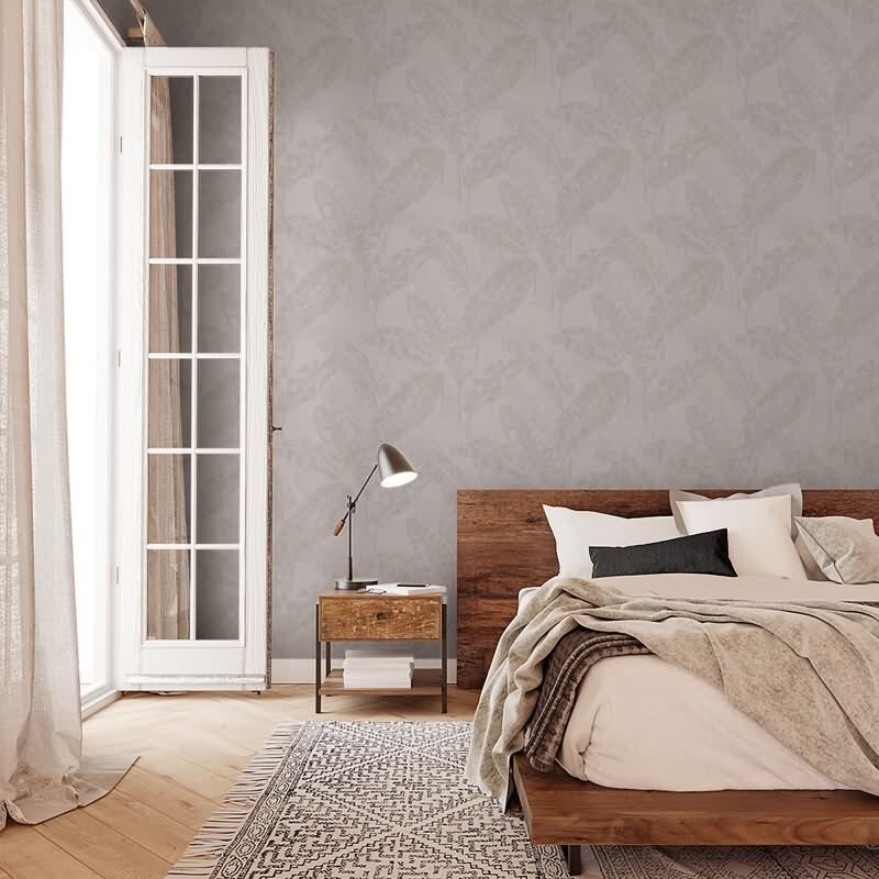 Vliestapete Floral Modern, Natur in Greige Novamur (82116)