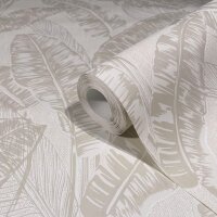 Vliestapete Floral Modern, Natur in Greige Novamur (82116)