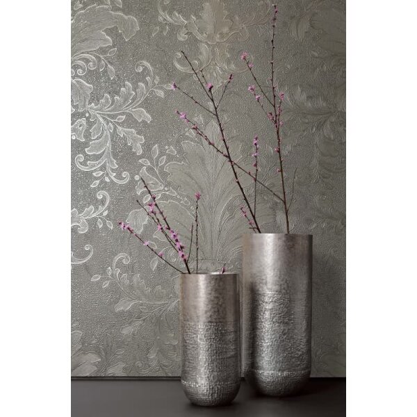 Vliestapete Ornament Struktur Modern, Opulent, Barock in Grau Marburg (97266)