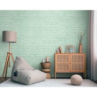 Fototapete Geometrisches Muster Mintgr&uuml;n - Dezente...