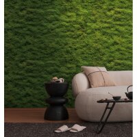 Fototapete Blätterwand Grün Natur - Dichtes...