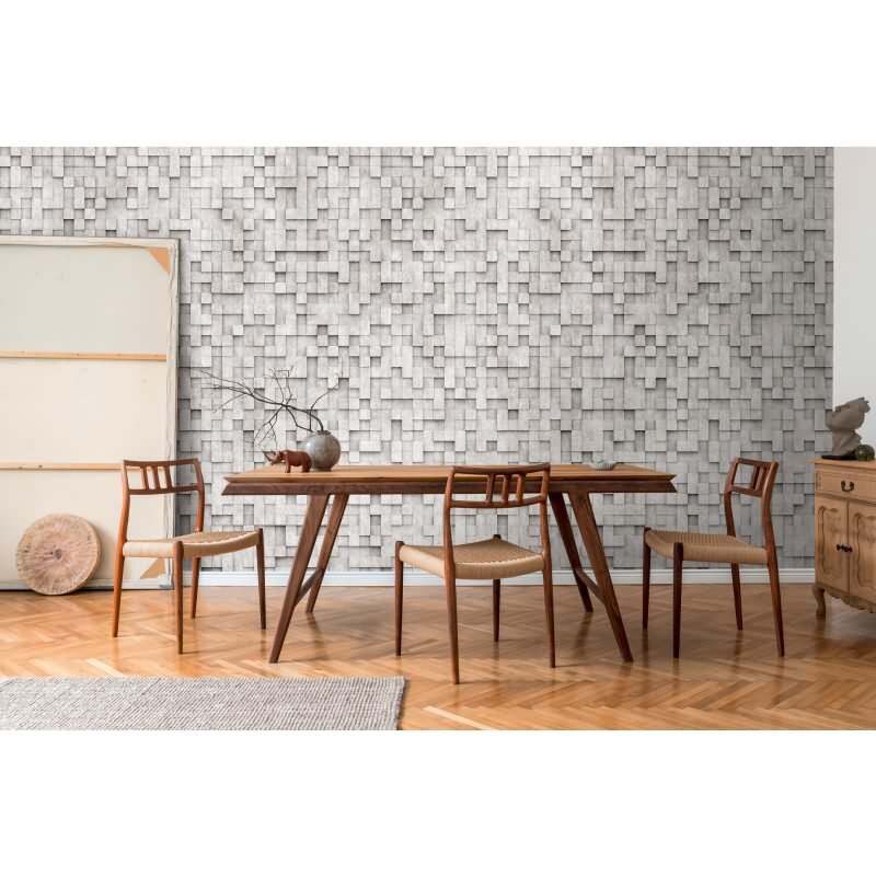 Fototapete Ornament Schwarz Weiß - Klassisches Muster mit Vintage-Flair - livingwalls Vliestapete erweiterbar (398431)