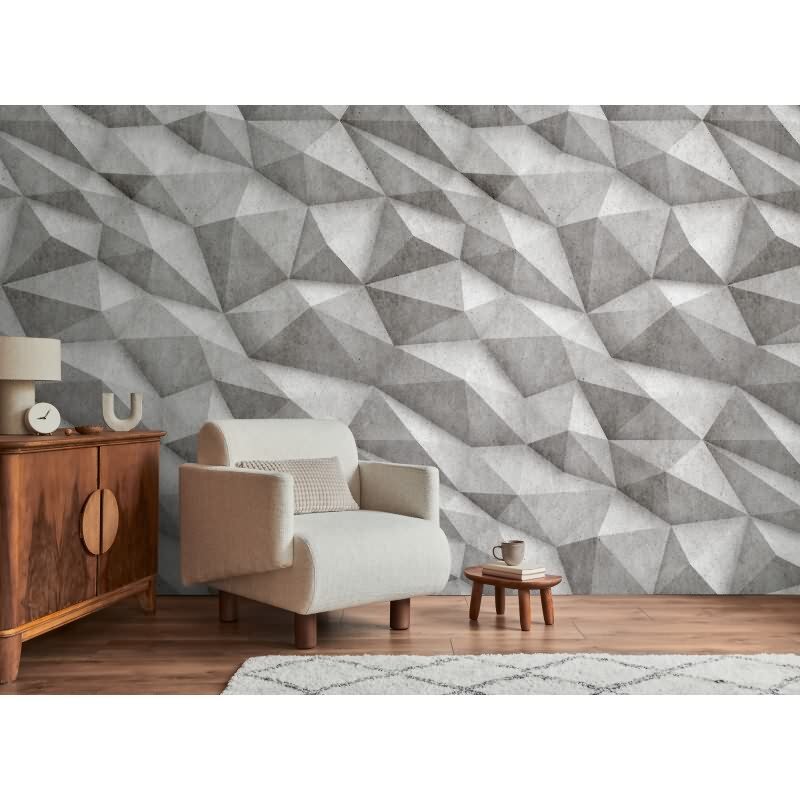 Fototapete 3D-Wellenmuster Grau - Dynamisches Design mit Tiefeneffekt - livingwalls Vliestapete erweiterbar (398441)