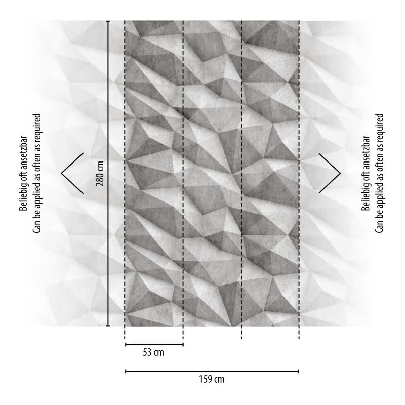 Fototapete 3D-Wellenmuster Grau - Dynamisches Design mit Tiefeneffekt - livingwalls Vliestapete erweiterbar (398441)