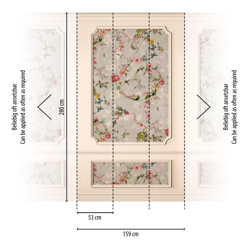 Fototapete Vintage-Weltkarte Beige Bunt - Antike Kartenoptik mit Details - livingwalls Vliestapete erweiterbar (398471)