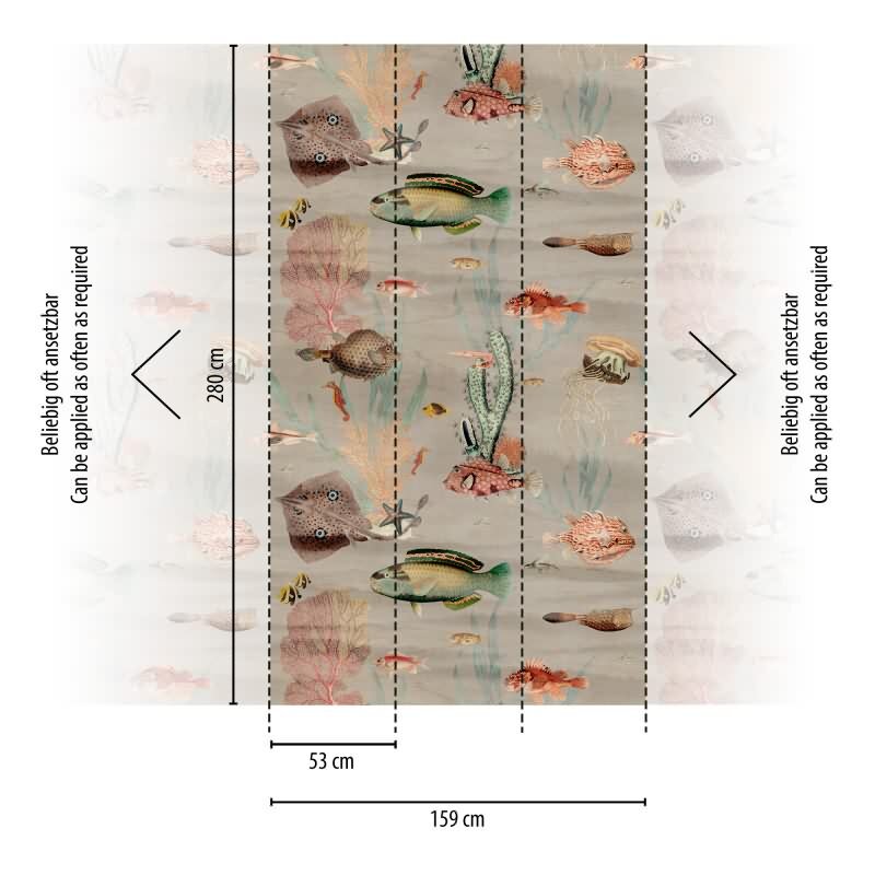 Fototapete Gemüse Aquarelloptik Bunt Beige - Küchenmotiv mit Vintage-Charme - livingwalls Vliestapete erweiterbar (398711)