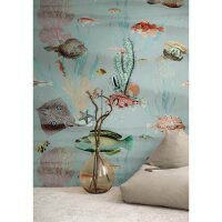 Fototapete Gem&uuml;se Aquarelloptik Bunt Blau - Frisches...