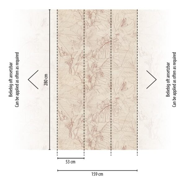 Fototapete Kirschblüten Zweige Beige Rosa - Asiatisches Blütenmotiv zart - livingwalls Vliestapete erweiterbar (398861)