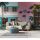 Fototapete Miami Art Déco Palmen Rosa Türkis - Retro-Fassadenmotiv mit Urlaubsflair - livingwalls Vliestapete (398931)