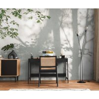 Wald-Tapete Naturgrau Gr&uuml;n - Nebelwald mit...