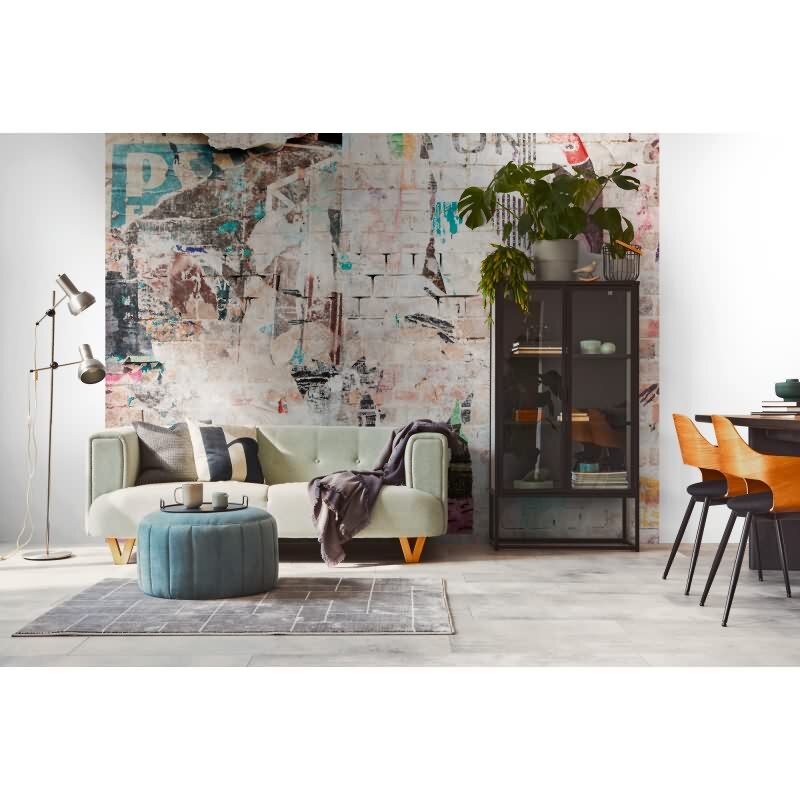 Street-Art Tapete bunt Beige - Urbaner Graffiti-Collage Look - livingwalls Vliestapete modern (399271)