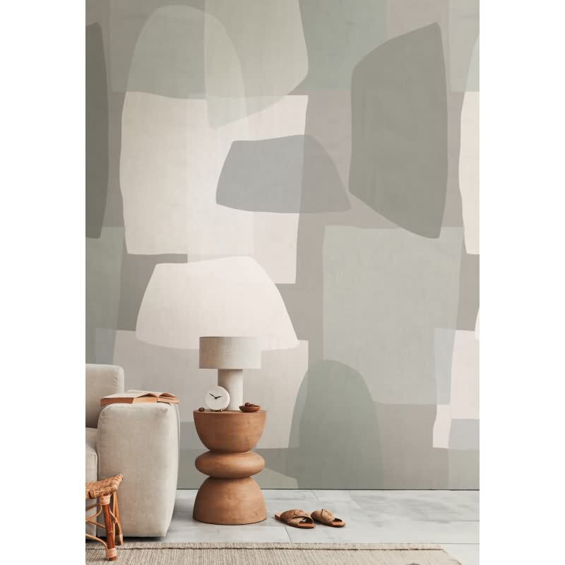 Design livingwalls Vliestapete Beige-Grau - Wandbild 280x159 cm - Abstrakte Naturtöne für moderne Raumgestaltung (782062)