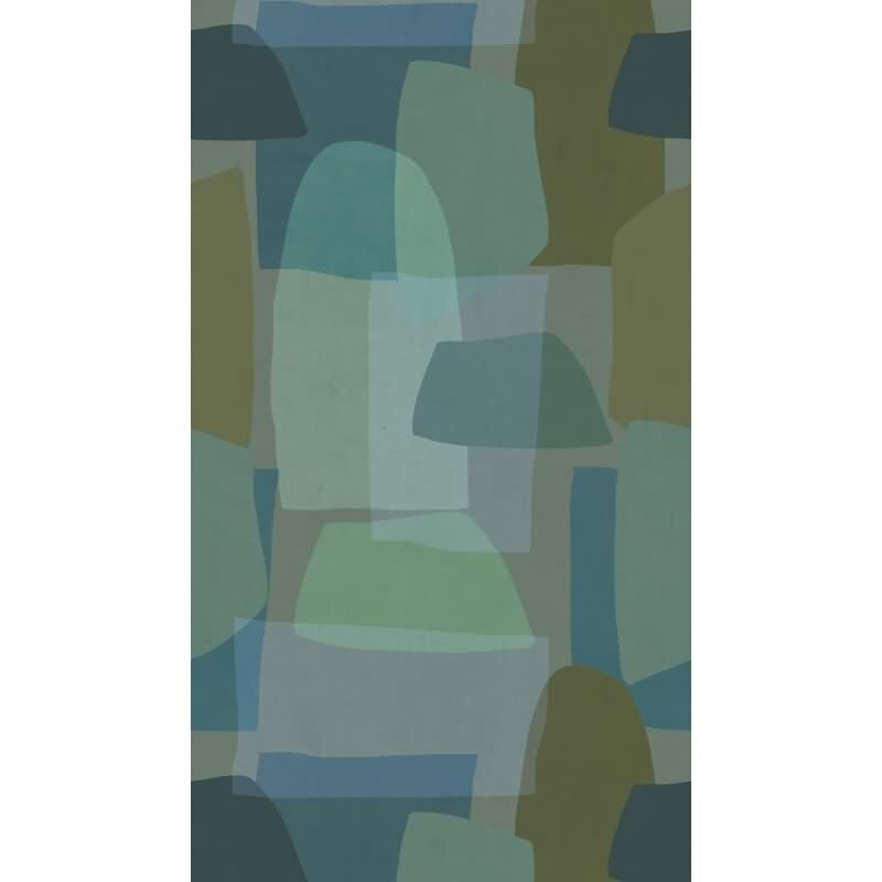 Design livingwalls Vliestapete Grün-Blau - Wandbild 280x159 cm - Abstrakte Naturformen für stilvolle Wohnakzente (782063)