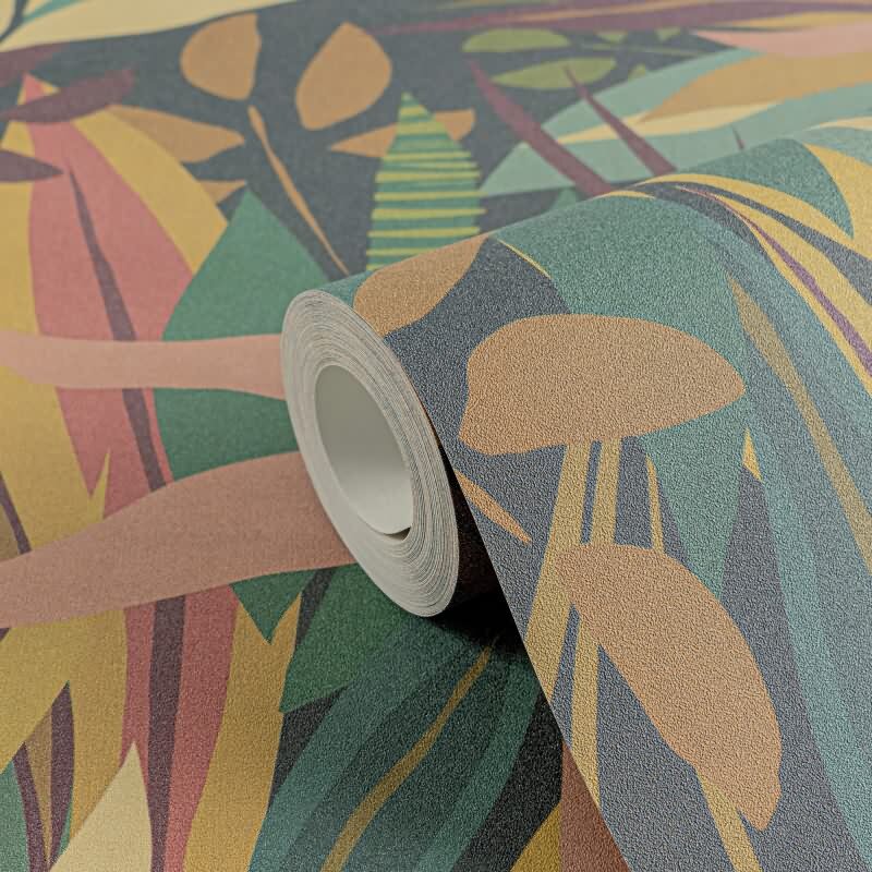 Tropische livingwalls Vliestapete Dschungel - Wandbild 280x159 cm - Intensive Farben mit exotischem Blätter-Mix (782091)