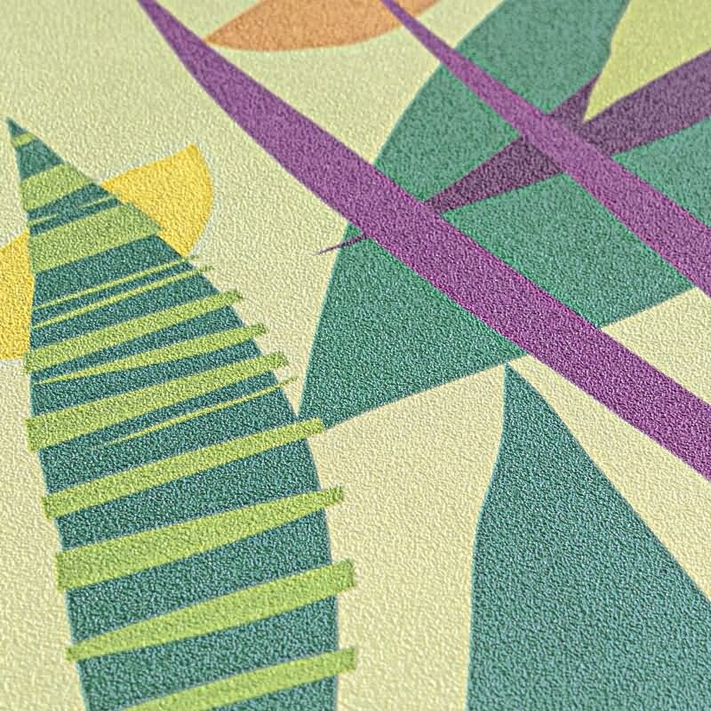 Tropische livingwalls Vliestapete Dschungel - Wandbild 280x159 cm - Helle Farben & exotische Blätter (782092)