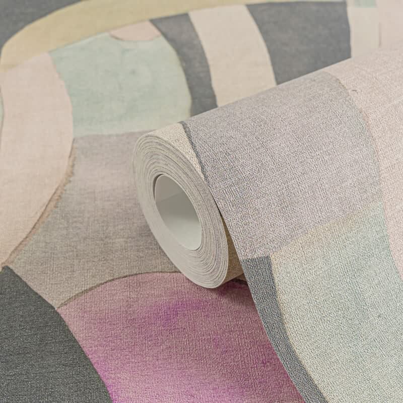 Abstrakte livingwalls Vliestapete in kühlen Pastelltönen - stilvolles Design mit künstlerischem Flair (782142)