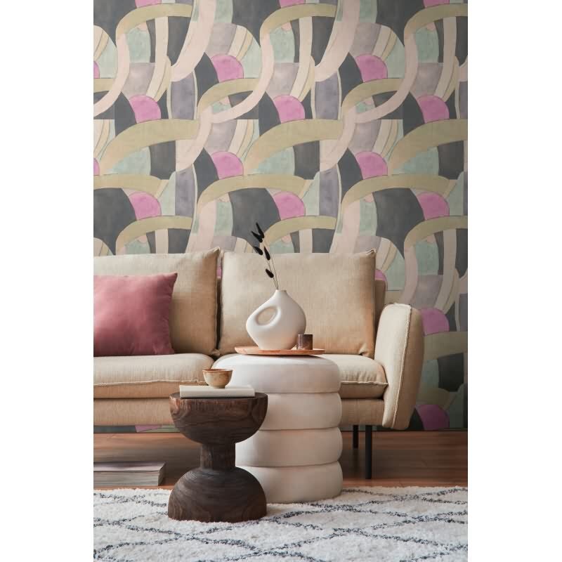 Abstrakte livingwalls Vliestapete in kühlen Pastelltönen - stilvolles Design mit künstlerischem Flair (782142)