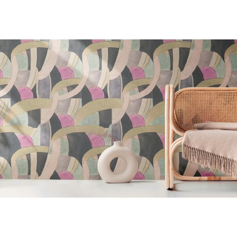 Abstrakte livingwalls Vliestapete in kühlen Pastelltönen - stilvolles Design mit künstlerischem Flair (782142)