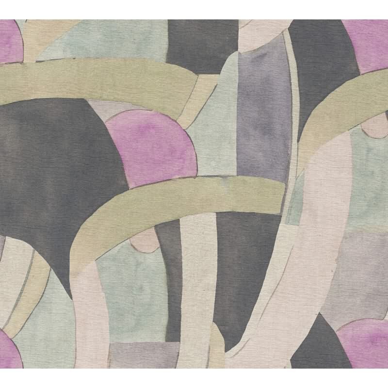 Abstrakte livingwalls Vliestapete in kühlen Pastelltönen - stilvolles Design mit künstlerischem Flair (782142)