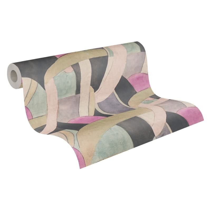 Abstrakte livingwalls Vliestapete in kühlen Pastelltönen - stilvolles Design mit künstlerischem Flair (782142)